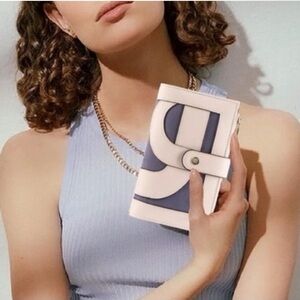 RFID protected Cream and Blue Women's Wallet